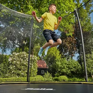 10ft Salta Black Round Comfort Edition Trampoline with Enclosure