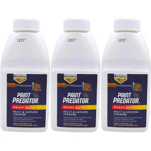 Bartoline Paint Predator Heavy Duty Paint and Varnish Stripper 500ml (Pack of 3)