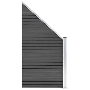 Berkfield Fence Panel WPC 95x(105-180) cm Black