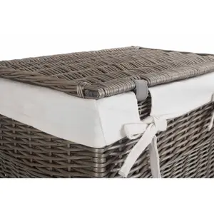 Wicker Slim Laundry Basket Bin