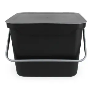 Easy Eco - 5L Compost Caddy - Black & Silver