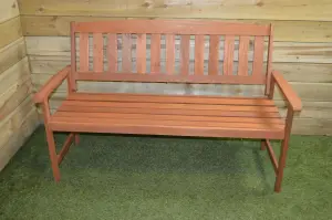 3 Seater Traditional Wooden Garden Patio Bench Seat