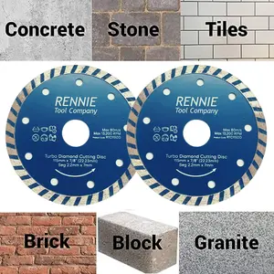 2 X 115mm Diamond Cutting Disc For Angle Grinders. Turbo Saw Blade For Fast, Clean Cut on Concrete Tiles Stones Marble Brick Etc