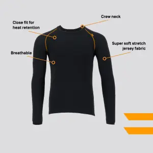 Site Kukl Black Base layer top, X Large