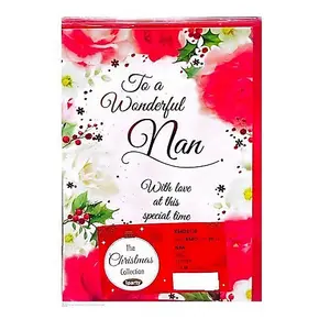 Simon Elvin To A Wonderful Nan Christmas Card (Pack of 12) Red/White (One Size)