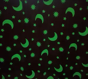 Glow in the Dark Moon Grey Design Fleece Blanket 100 x 150cm