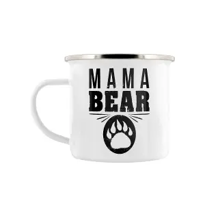 Grindstore Mama Bear Enamel Mug White (One Size)