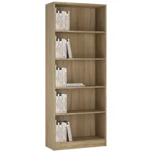 4 You Tall Wide Bookcase in Sonama Oak