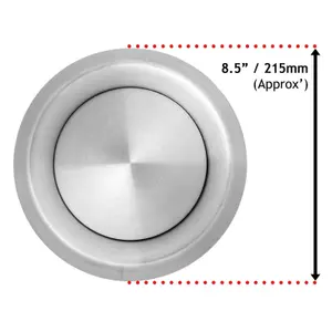 SPARES2GO Stainless Steel Round Ceiling Extractor Exhaust / Supply Wall Vent (6" / 150mm)