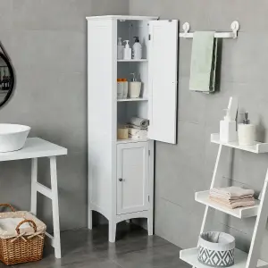 Costway 5-Tier Bathroom High Cabinet Tall Narrow Storage Cabinet Organizer