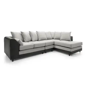 Dylan Large Corner Sofa Right Facing in Light Grey