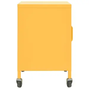 Berkfield Storage Cabinet Mustard Yellow 60x35x56 cm Steel