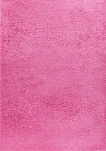 Serdim Rugs Plain Living Room Shaggy Area Rugs Pink 80x150 cm