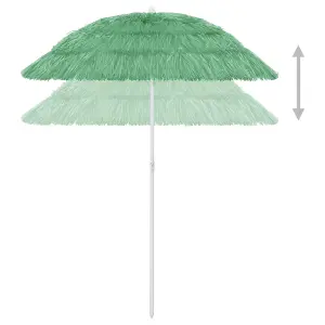 Berkfield Hawaii Beach Umbrella Green 180 cm