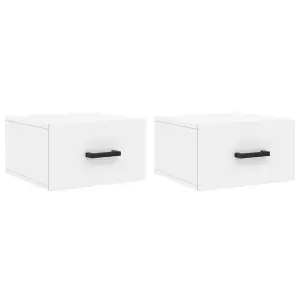 Berkfield Wall-mounted Bedside Cabinets 2 pcs White 35x35x20 cm