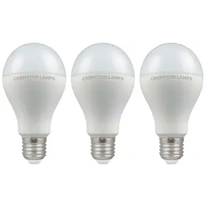 Crompton Lamps LED GLS 14W E27 Dimmable Warm White Opal (100W Eqv) (3 Pack)