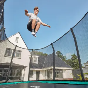 12ft x 7ft Salta Green First Class Rectangular Trampoline with Enclosure