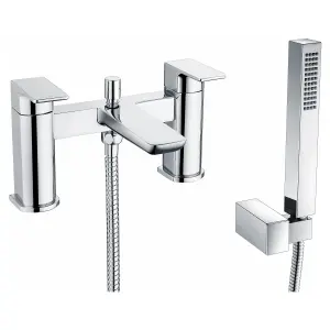 RAK Moon Polished Chrome Modern Bath Shower Mixer Tap Solid Brass