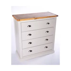 Loreo 4 Drawer Chest of Drawers Chrome Cup Handle