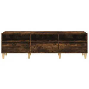 Berkfield TV Cabinet Smoked Oak 150x30x44.5 cm Engineered Wood