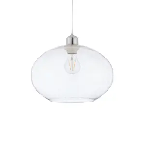 Anson Lighting Hansford easyfit pendant in clear bubble glass (shade only)