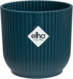 Elho Vibes Fold Mini 7cm Round Deep Blue Recycled Plastic Plant Pot