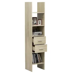 Berkfield Book Cabinet Sonoma Oak 40x35x180 cm Engineered Wood