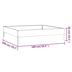 Berkfield Garden Raised Bed 100x100x26 cm Corten Steel