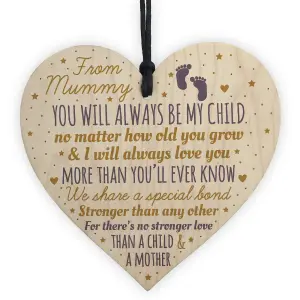 Red Ocean New Mum To Be Wooden Heart Novelty Baby Shower Gift Mummy Son Daughter Gifts For Her