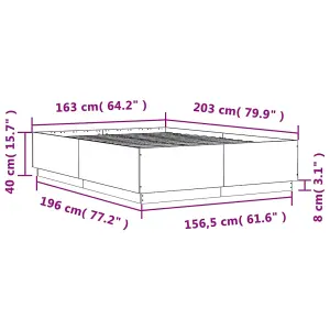 Berkfield Bed Frame without Mattress White 160x200 cm