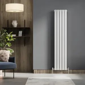 Porter White Single Vertical Flat Panel Radiator - 1600x340mm