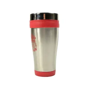 Liverpool FC Executive Metallic Travel Mug Silver/Red (One Size)