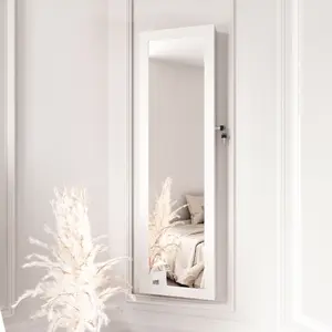 Amelia White Mirrored Jewellery Cabinet