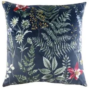 Evans Lichfield Eden Trail Botanical Velvet Feather Filled Cushion