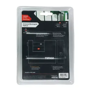 Timco - Armoured Rectangular Padlock (Size 90mm - 1 Each)