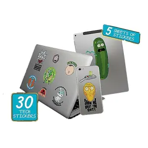 Rick And Morty Tech Stickers (Pack of 30) Multicoloured (One Size)