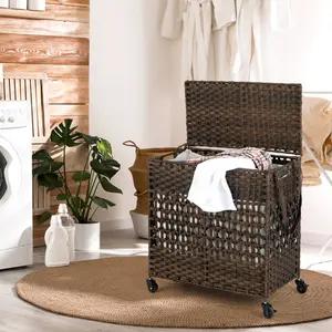 Rolling Laundry Hamper with Handles