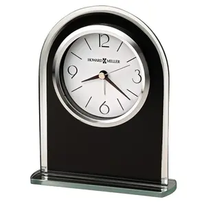 Analogue Mirror Quartz Movement / Crystal Alarm Tabletop Clock in Black