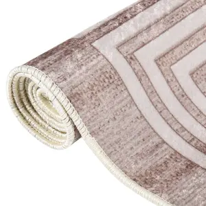 Rug Washable 120x180 cm Beige Anti Slip