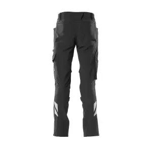 Mascot Accelerate Stretch Trousers with Kneepad Pockets - Black   (32.5) (Leg Length - Regular)