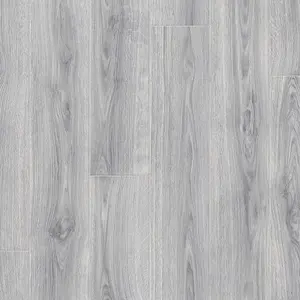 Grey Modern Wood Effect Anti-Slip Vinyl Flooring For Kitchen, Bathroom, 4.0mm Thick Vinyl Sheet-6m(19'8") X 3m(9'9")-18m²