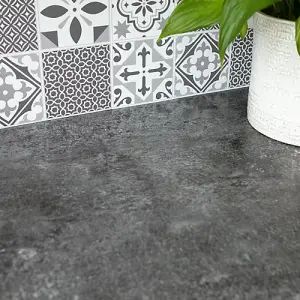 d-c-fix Avellino Beton Slate Grey Self Adhesive Vinyl Wrap Film for Kitchen Worktops and Furniture 15m(L) 45cm(W)