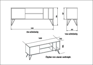 Decorotika Mistico TV Stand TV Unit for TVs up to 55 inches