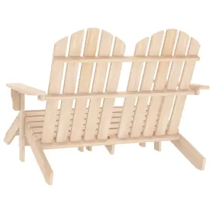 Berkfield 2-Seater Garden Adirondack Chair & Ottoman Fir Wood