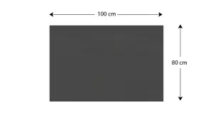 ALLboards 100x80cm dark grey magnetic glass board - frameless glass board, tempered glass suitable for neodymium magnets