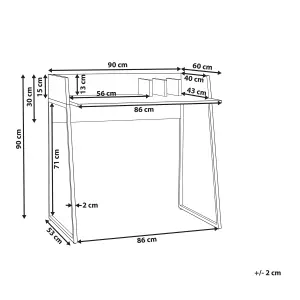 Beliani Modern Home Office Desk White ANAH