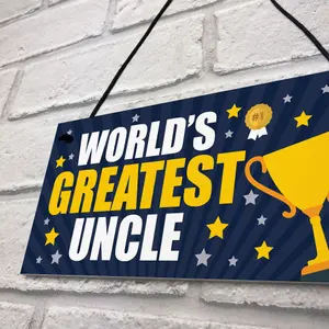 Greatest Uncle Gift Hanging Plaque Uncle Birthday Christmas Gift For Him From Niece Nephew