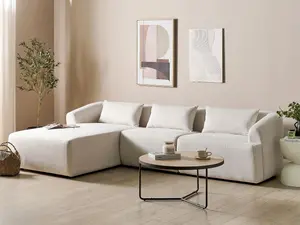 Corner Sofa SVANSELE Light Beige Fabric Right Hand