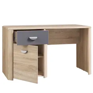 Somoma Oak and Grey Dressing Table Desk