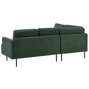 Right-Hand Corner Sofa BREDA Dark Green Fabric Right Hand